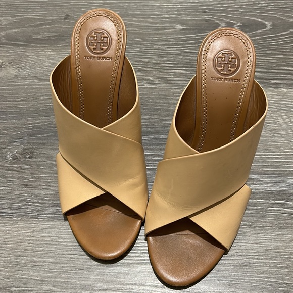 Tory Burch Women's Color Cube 100mm Mule, Sun Beige - sz 9 - Picture 7 of 7